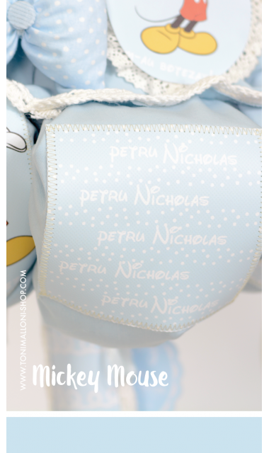 Lumanare de botez pentru baieti cu Mickey Mouse, 65x4 cm, Cool Mickey 5
